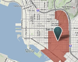 East Village San Diego Map